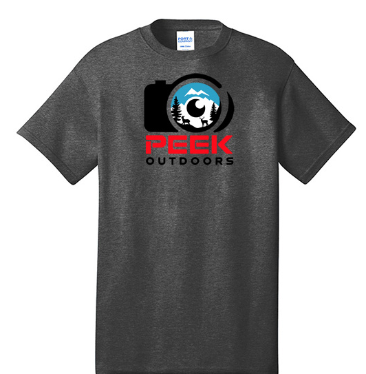 Peek Outdoors T-Shirt, Heather Gray, Large