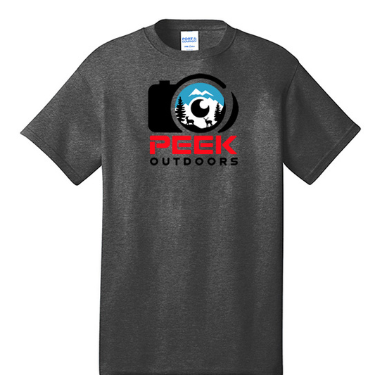 Peek Outdoors T-Shirt, Heather Gray, Large