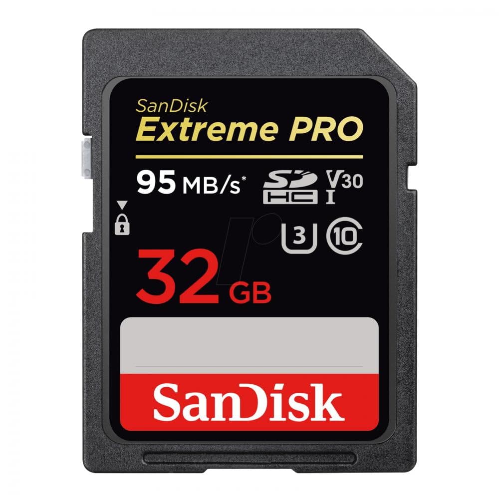 SanDisk Extreme Pro SD Card, SDHC, Class 10, U3, 100MB/s