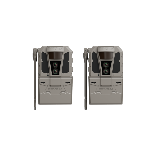 Tactacam Reveal X Pro 4.0 Cellular Trail Camera, Selectable Flash, Dual Sensors (2-Pack)