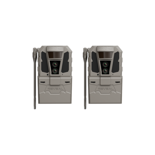 Tactacam Reveal X Pro 4.0 Cellular Trail Camera, Selectable Flash, Dual Sensors (2-Pack)